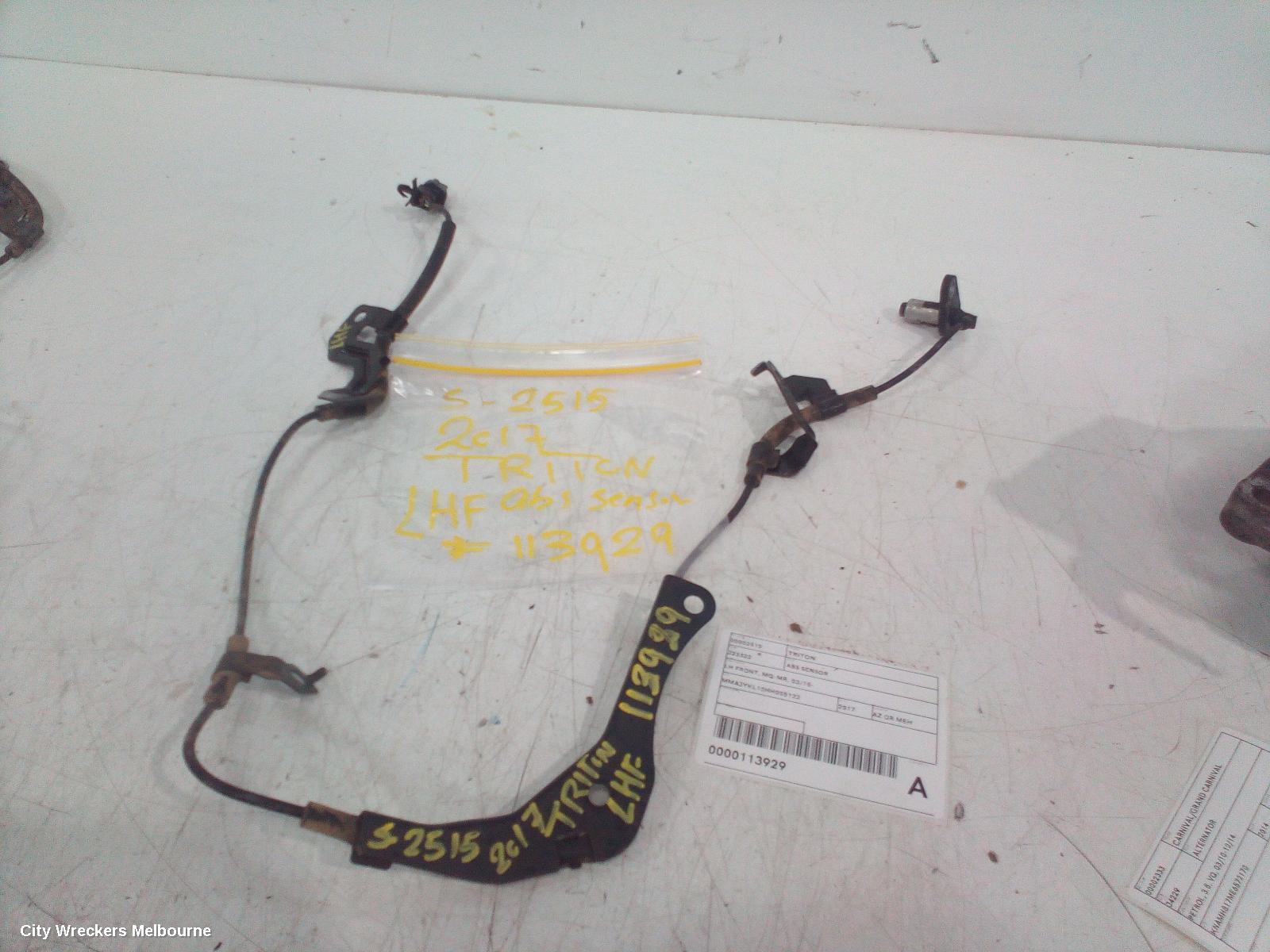 MITSUBISHI TRITON ABS SENSOR, LH FRONT, MQ-MR, 03/2015 ONWARDS