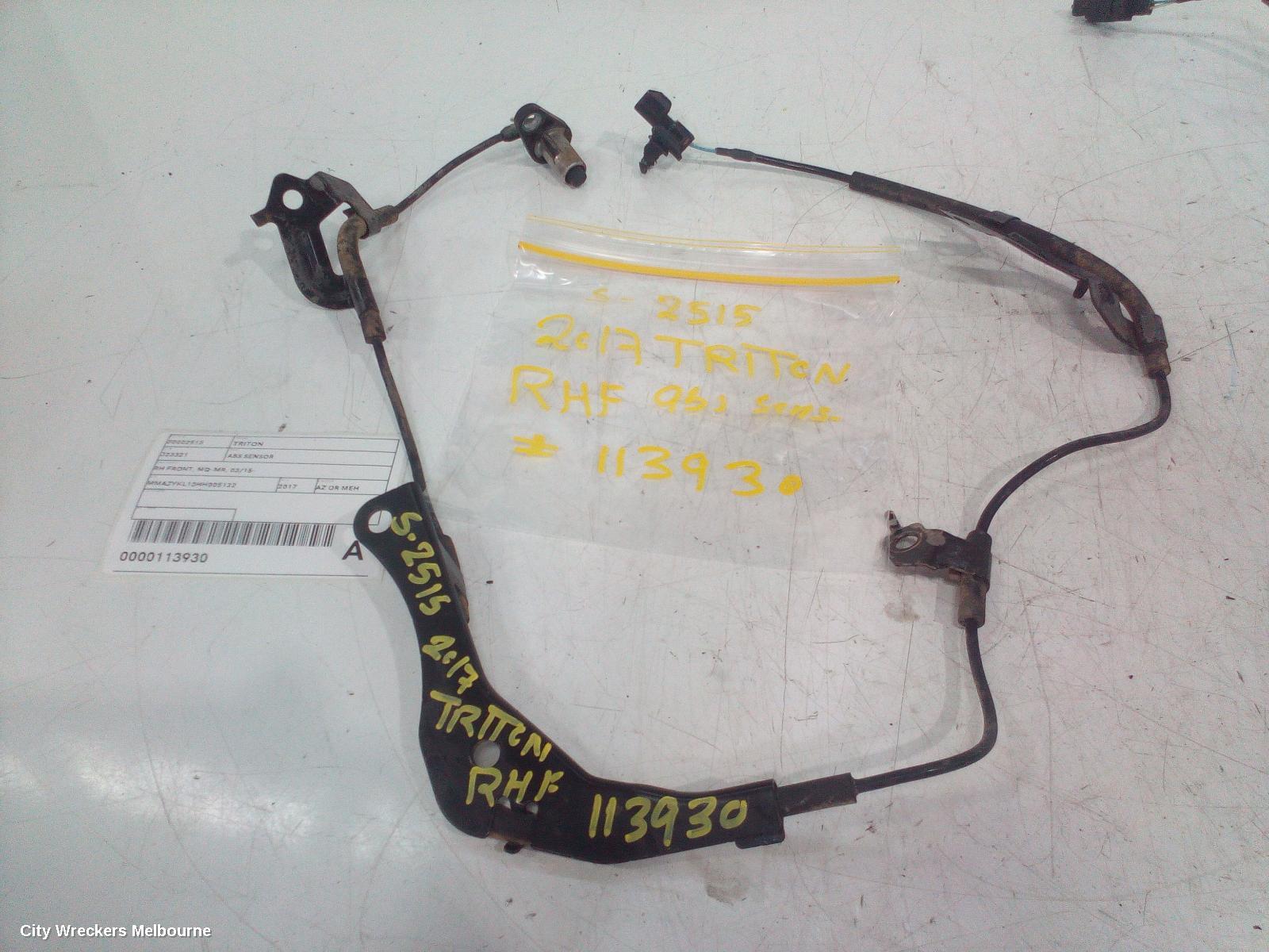 MITSUBISHI TRITON ABS SENSOR, RH FRONT, MQ-MR, 03/2015 ONWARDS