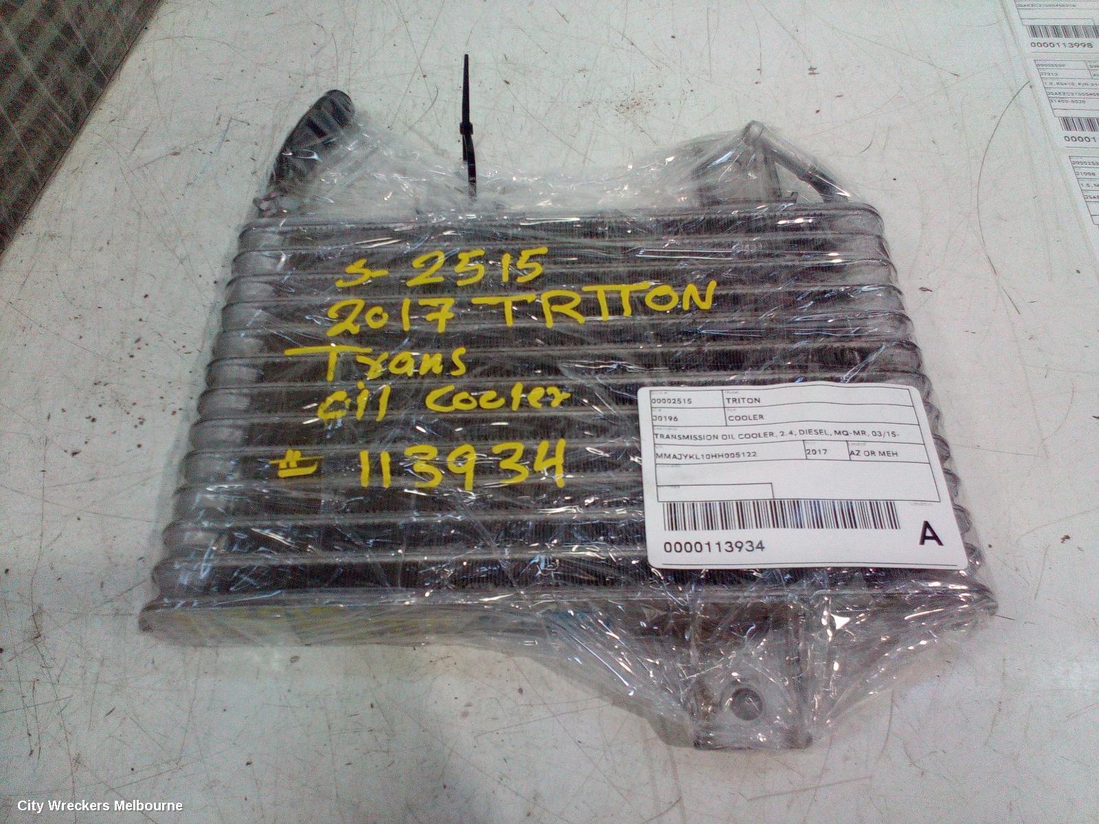 MITSUBISHI TRITON COOLER, TRANSMISSION OIL COOLER, 2.4, DIESEL, MQ-MR, 03/2015 ONWARDS