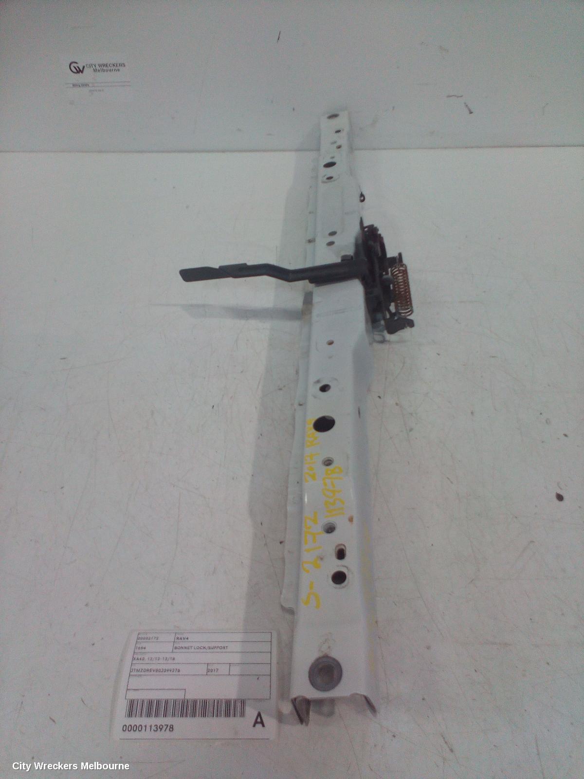 TOYOTA RAV4 BONNET LOCK/SUPPORT, XA40, 12/2012 - 12/2018