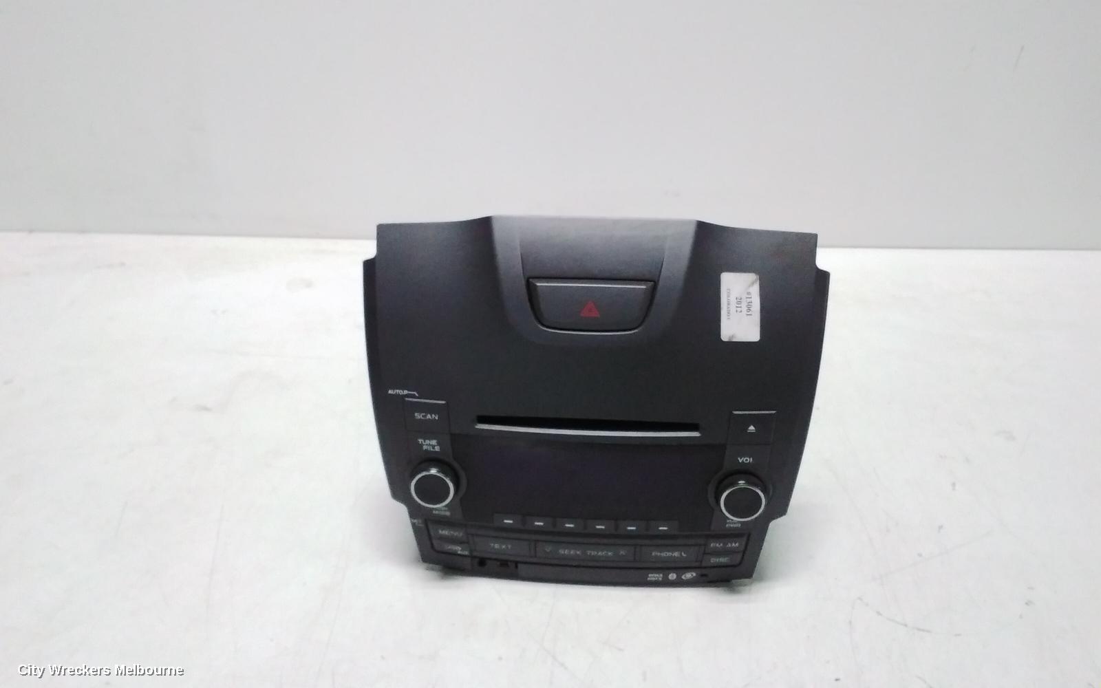 HOLDEN COLORADO RADIO/CD/DVD/SAT/TV, CD/MP3/AUX, W/ BLUETOOTH, RG/RG 7, 01/2012 - 12/2020