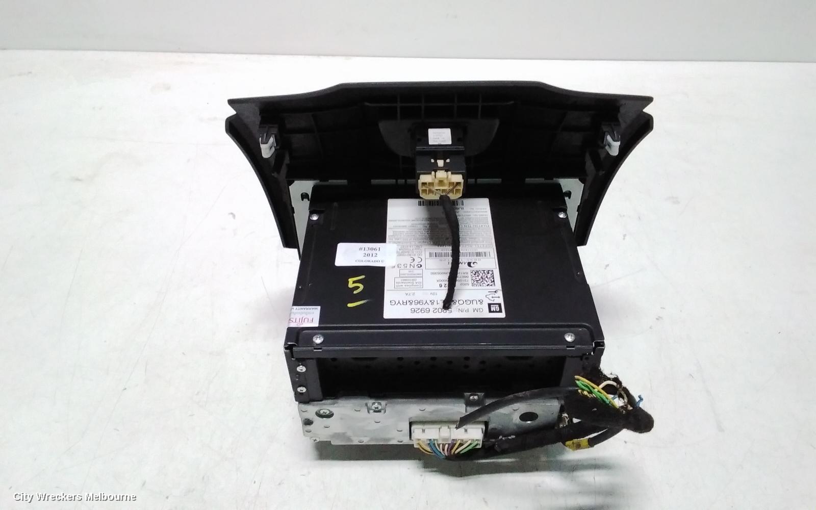HOLDEN COLORADO RADIO/CD/DVD/SAT/TV, CD/MP3/AUX, W/ BLUETOOTH, RG/RG 7, 01/2012 - 12/2020