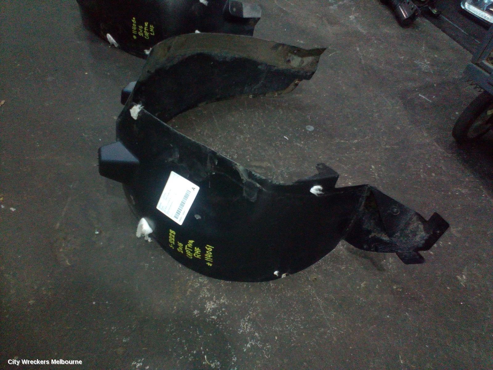 HOLDEN CAPTIVA RIGHT GUARD LINER, CG, FRONT, 10/2015 - 06/2018