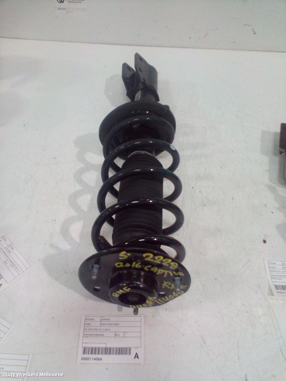 HOLDEN CAPTIVA RIGHT FRONT STRUT, CG, 2WD TYPE, 01/2011 - 06/2018