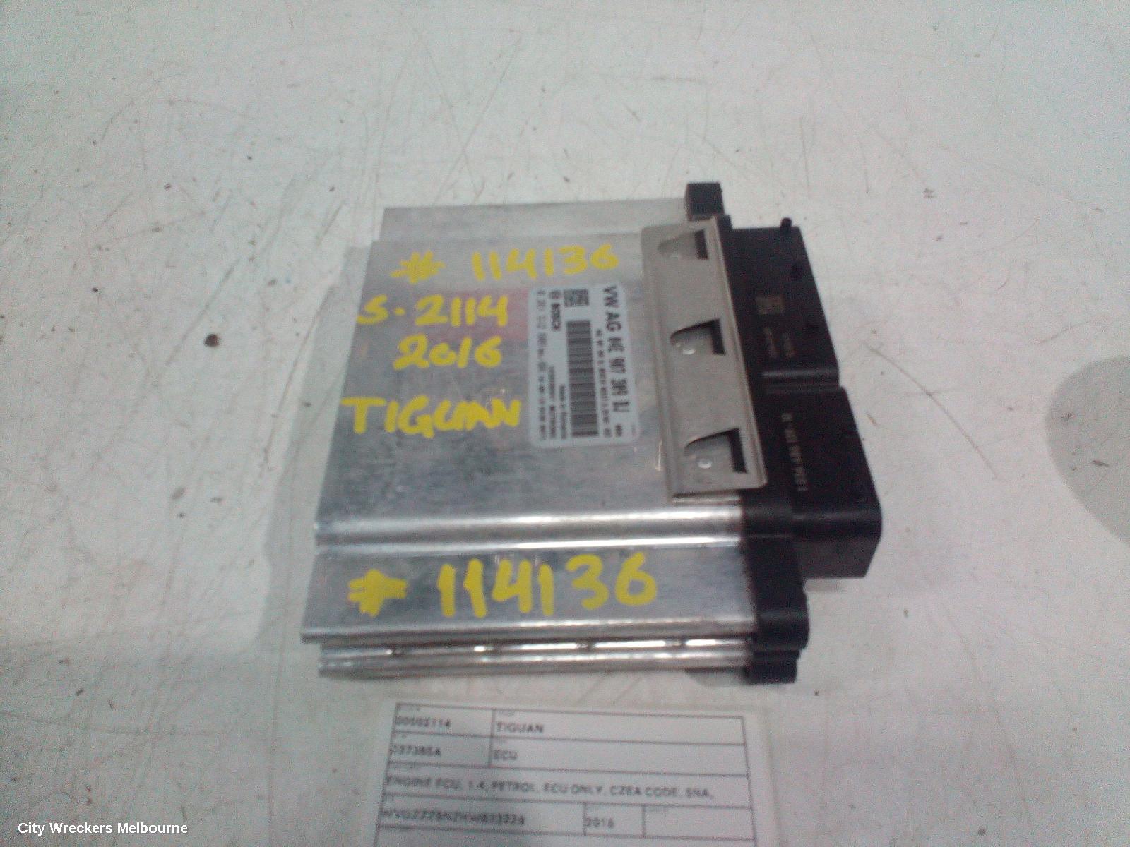 VOLKSWAGEN TIGUAN ECU, ENGINE ECU, 1.4, PETROL, ECU ONLY, CZEA CODE, 5NA, 06/2016 ONWARDS