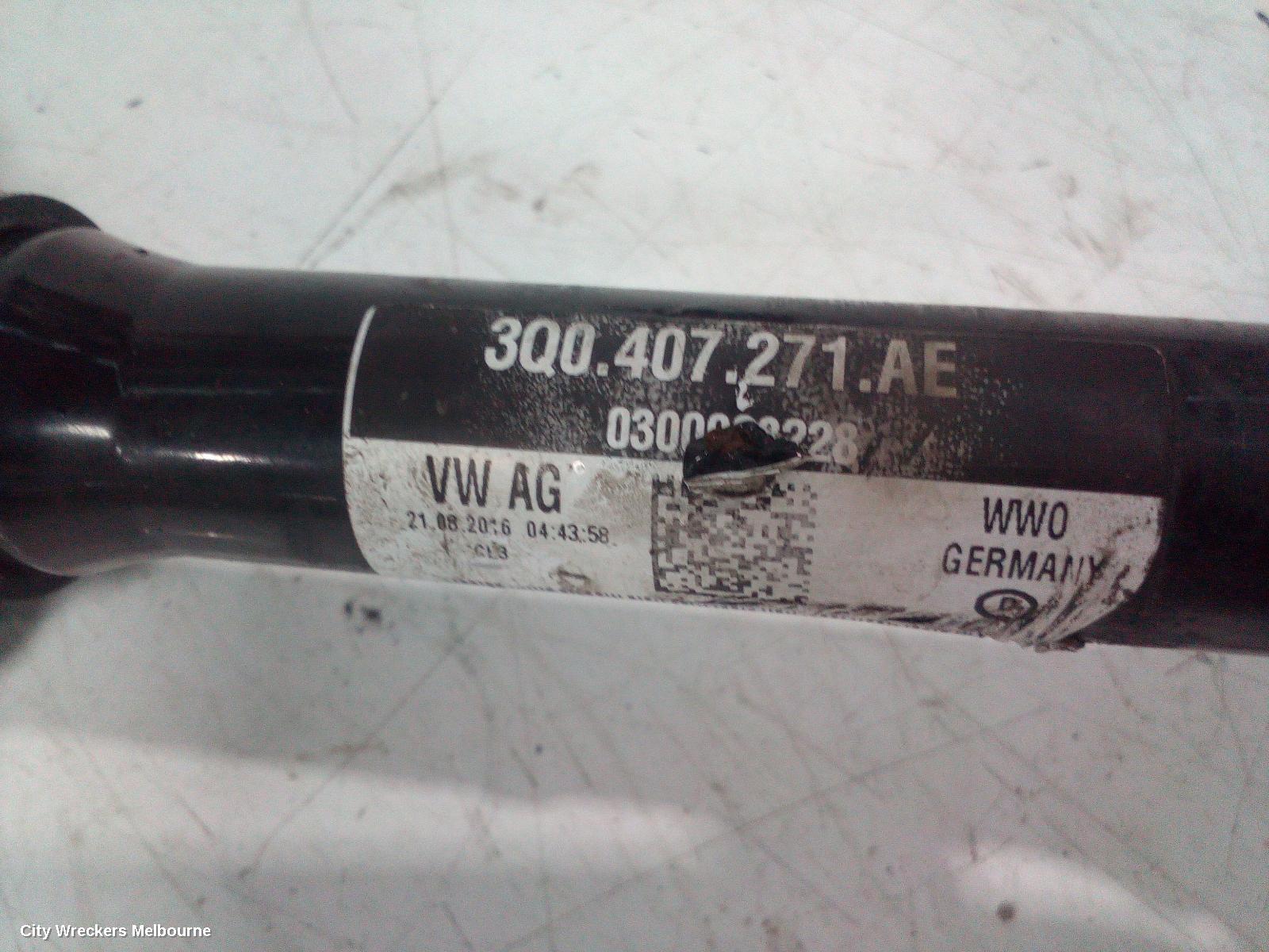 VOLKSWAGEN TIGUAN LEFT DRIVESHAFT, FRONT, FWD, 110TSI, 5NA, 06/2016 ONWARDS