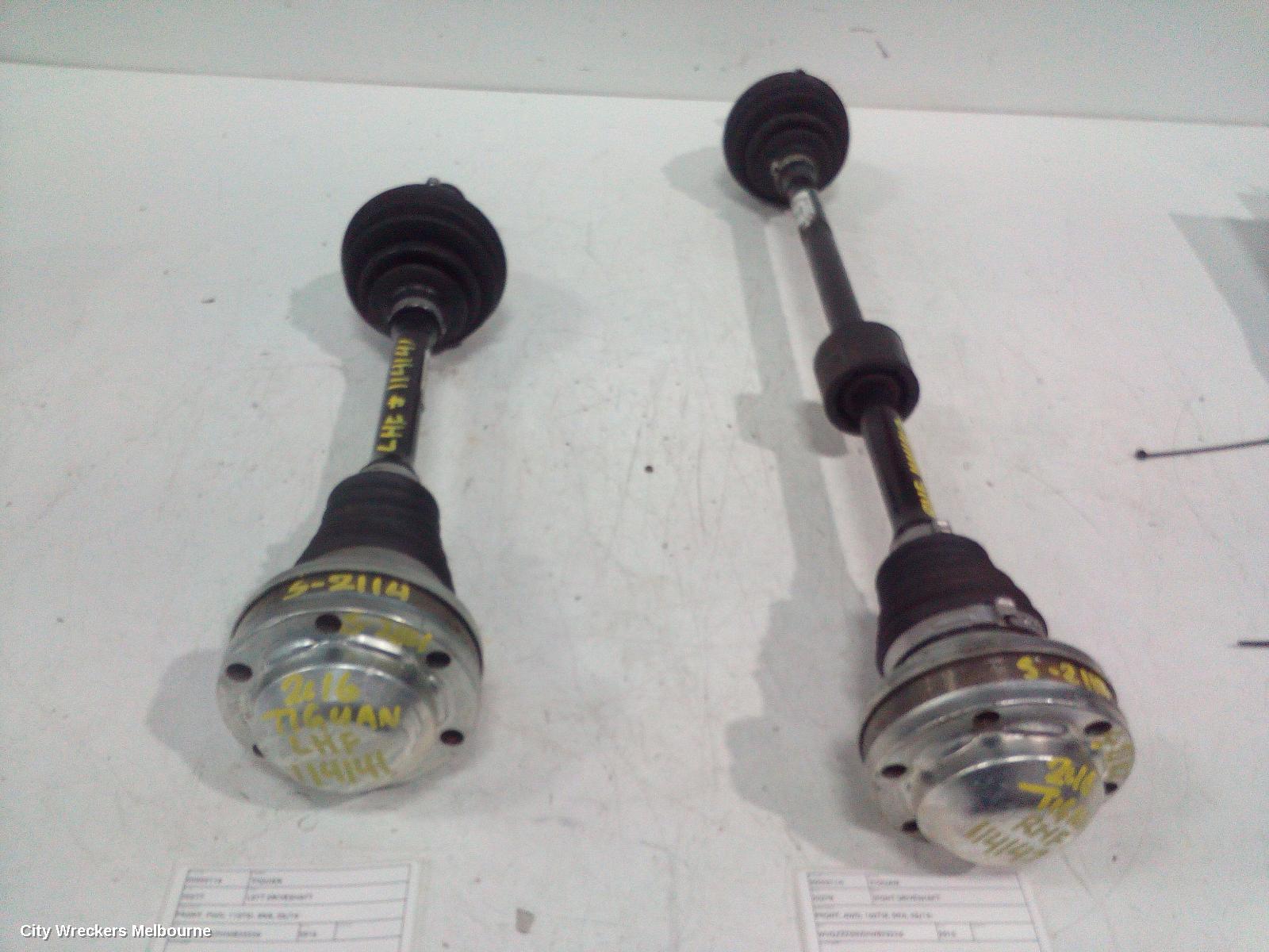 VOLKSWAGEN TIGUAN RIGHT DRIVESHAFT, FRONT, AWD, 162TSI, 5NA, 06/2016 ONWARDS