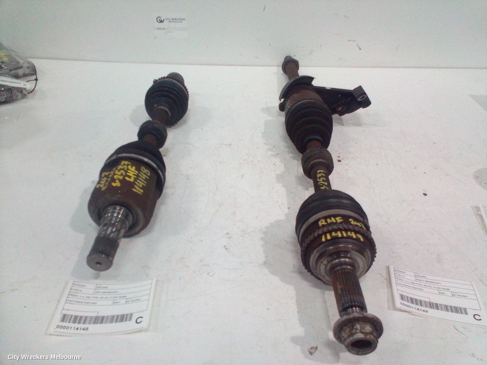 FORD ESCAPE LEFT DRIVESHAFT, FRONT, 2.3, ABS TYPE, ZB-ZC, 01/2004 - 03/2008