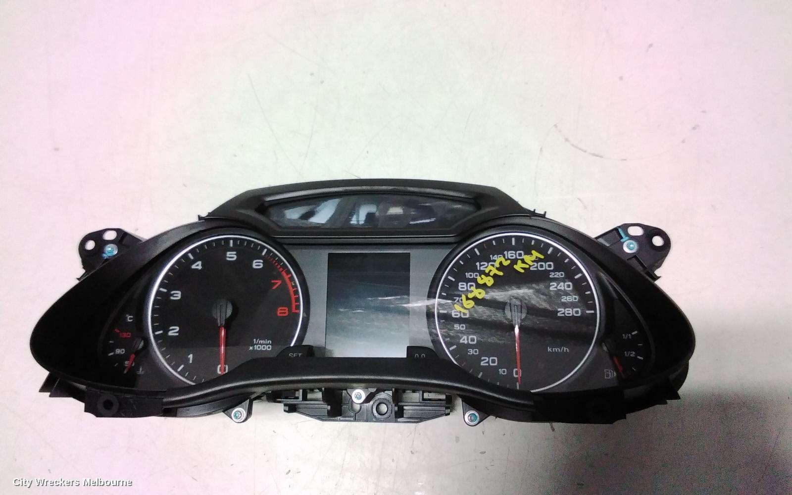 AUDI A4 INSTRUMENT CLUSTER, A4, PETROL, MANUAL T/M, B8 8K, 02/2008 - 06/2012