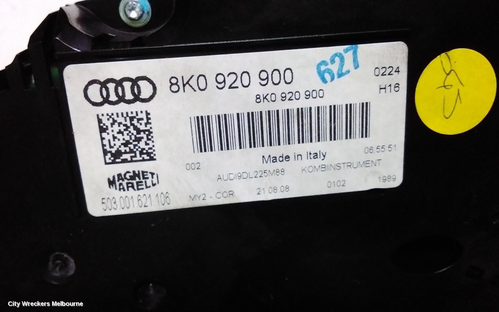 AUDI A4 INSTRUMENT CLUSTER, A4, PETROL, MANUAL T/M, B8 8K, 02/2008 - 06/2012