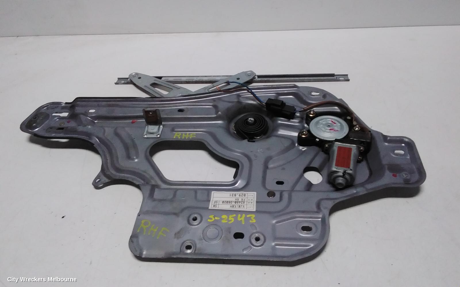HYUNDAI SANTA FE RIGHT FRONT WINDOW REG/MOTOR, SM, POWER, 11/2000 - 11/2005