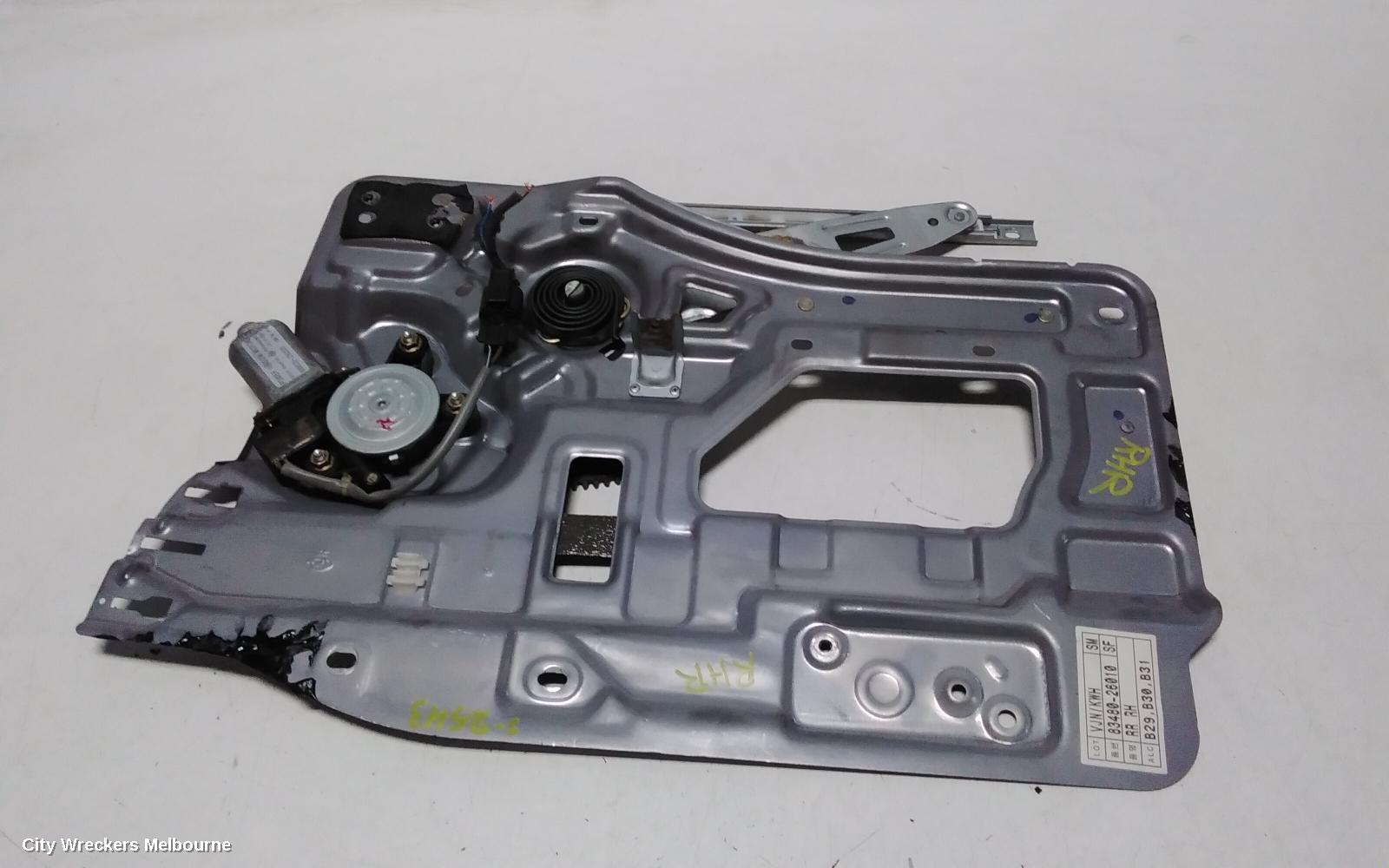 HYUNDAI SANTA FE RIGHT REAR WND REG/MOTOR, SM, POWER, 11/2000 - 11/2005