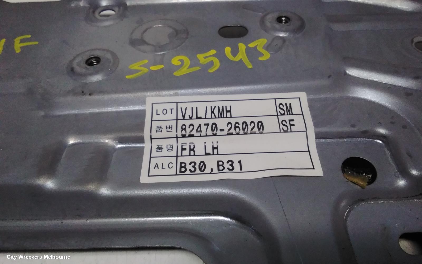 HYUNDAI SANTA FE LEFT FRONT WINDOW REG/MOTOR, SM, POWER, 11/2000 - 11/2005