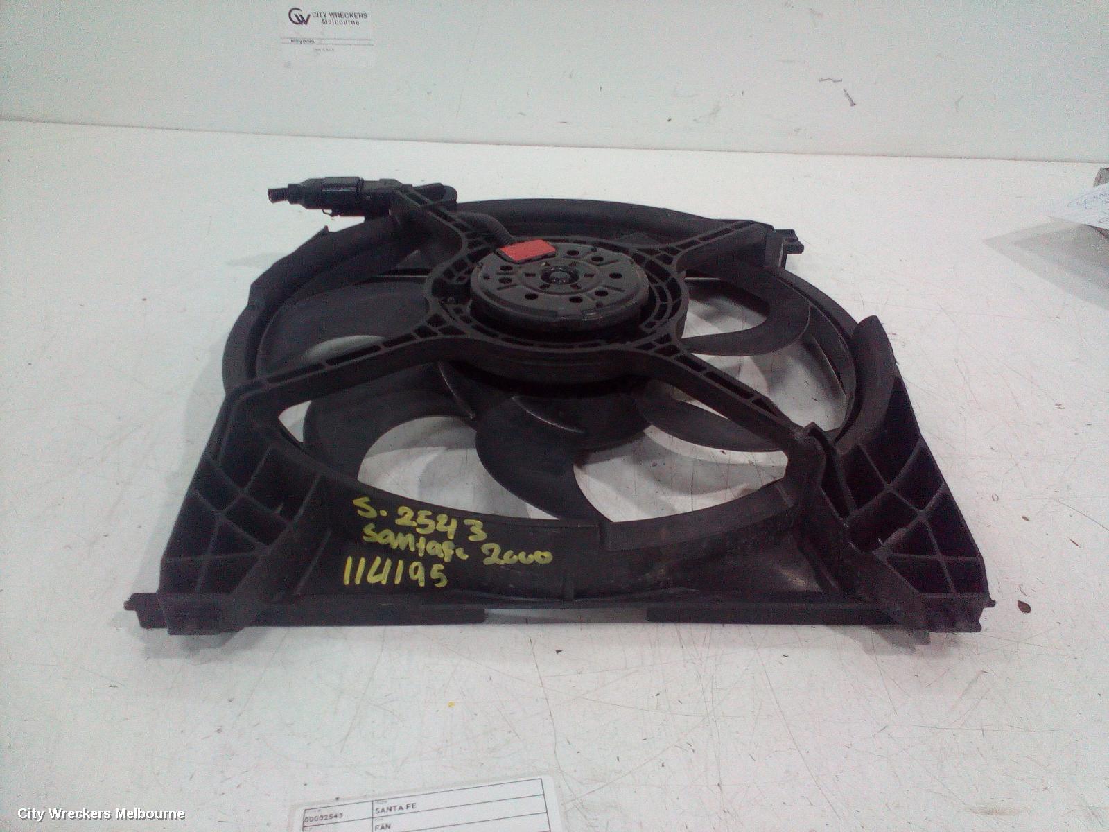 HYUNDAI SANTA FE FAN, RADIATOR FAN, 11/2000 - 05/2006