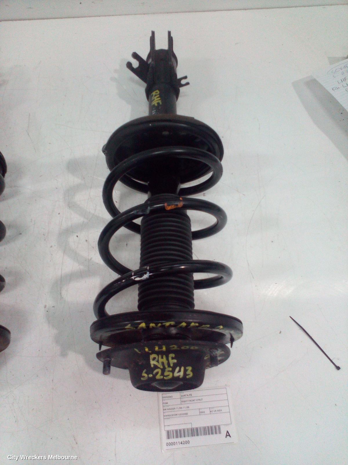 HYUNDAI SANTA FE RIGHT FRONT STRUT, SM WAGON 11/2000 - 11/2005