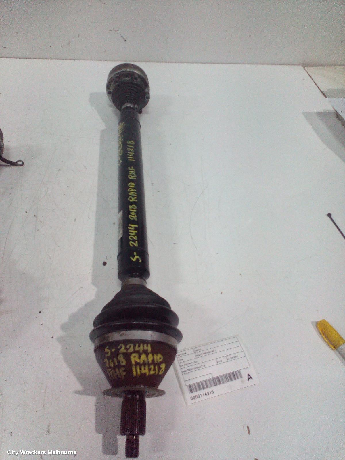 SKODA RAPID RIGHT DRIVESHAFT, NH, 05/2014 - 12/2020