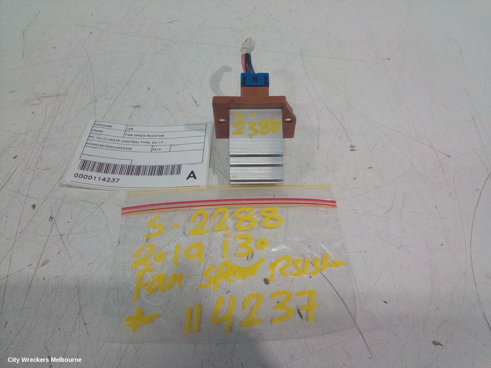 HYUNDAI I30 FAN SPEED RESISTOR, PD, W/ CLIMATE CONTROL TYPE, 03/2017 ONWARDS