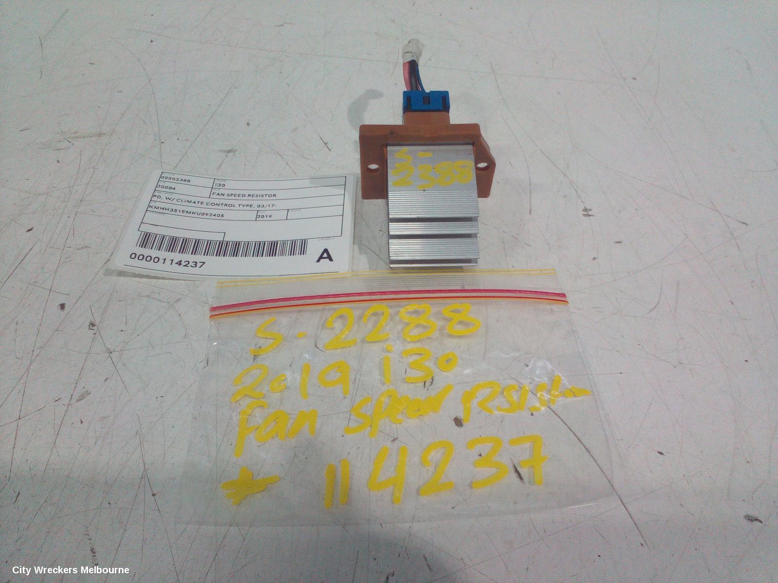 HYUNDAI I30 FAN SPEED RESISTOR, PD, W/ CLIMATE CONTROL TYPE, 03/2017 ONWARDS