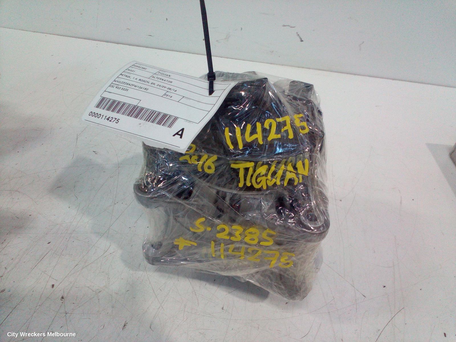 VOLKSWAGEN TIGUAN ALTERNATOR, PETROL, 1.4, BOSCH, 5N, 09/2009 - 08/2016