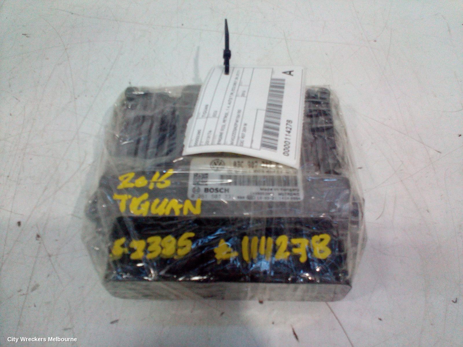 VOLKSWAGEN TIGUAN ECU, ENGINE ECU, PETROL, 1.4, AUTO T/M, ECU ONLY, 5N, 07/2011 - 08/2016