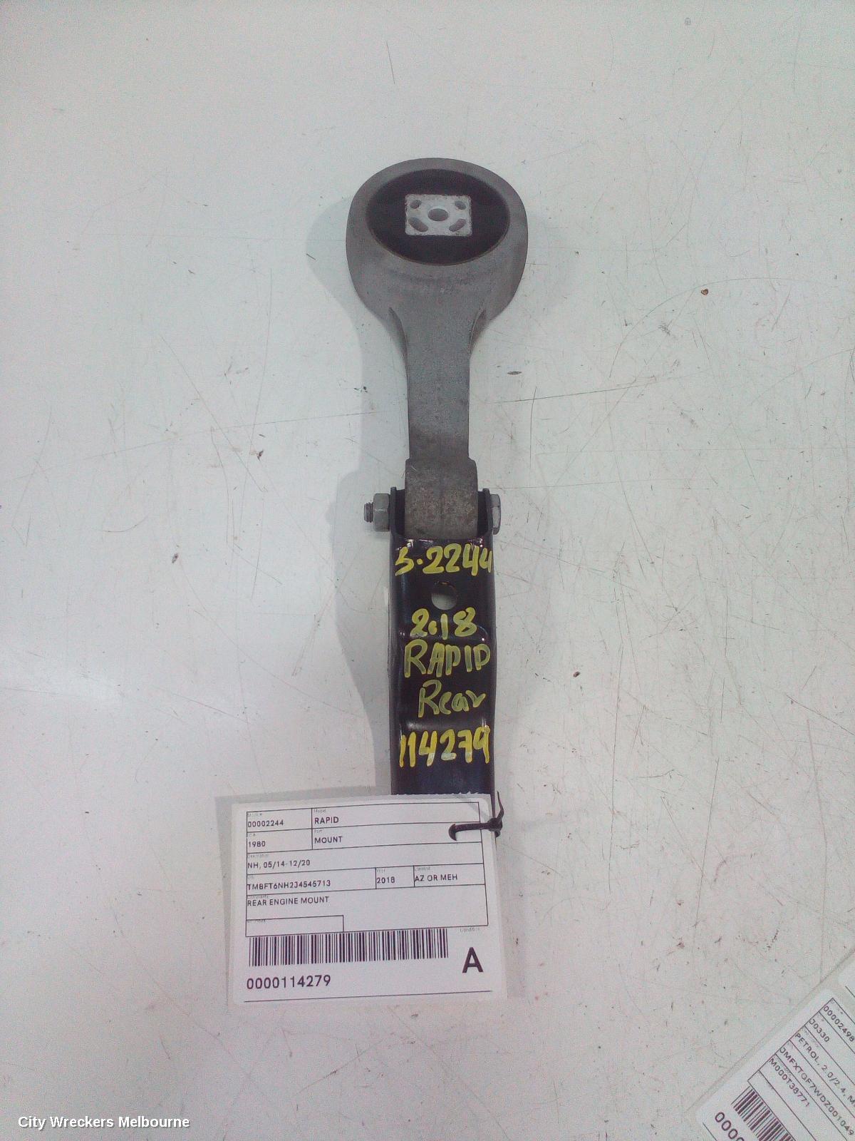 SKODA RAPID MOUNT, NH, 05/2014 - 12/2020