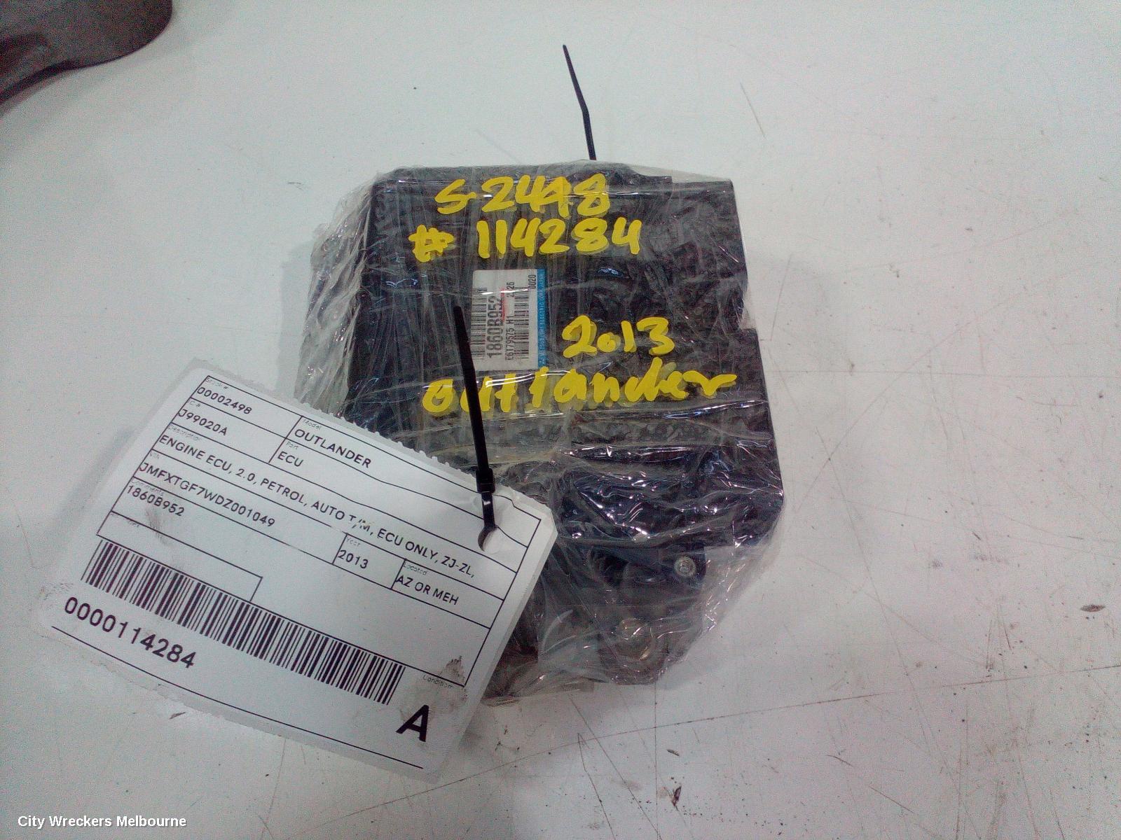 MITSUBISHI OUTLANDER ECU, ENGINE ECU, 2.0, PETROL, AUTO T/M, ECU ONLY, ZJ-ZL, 10/2012 - 07/2021