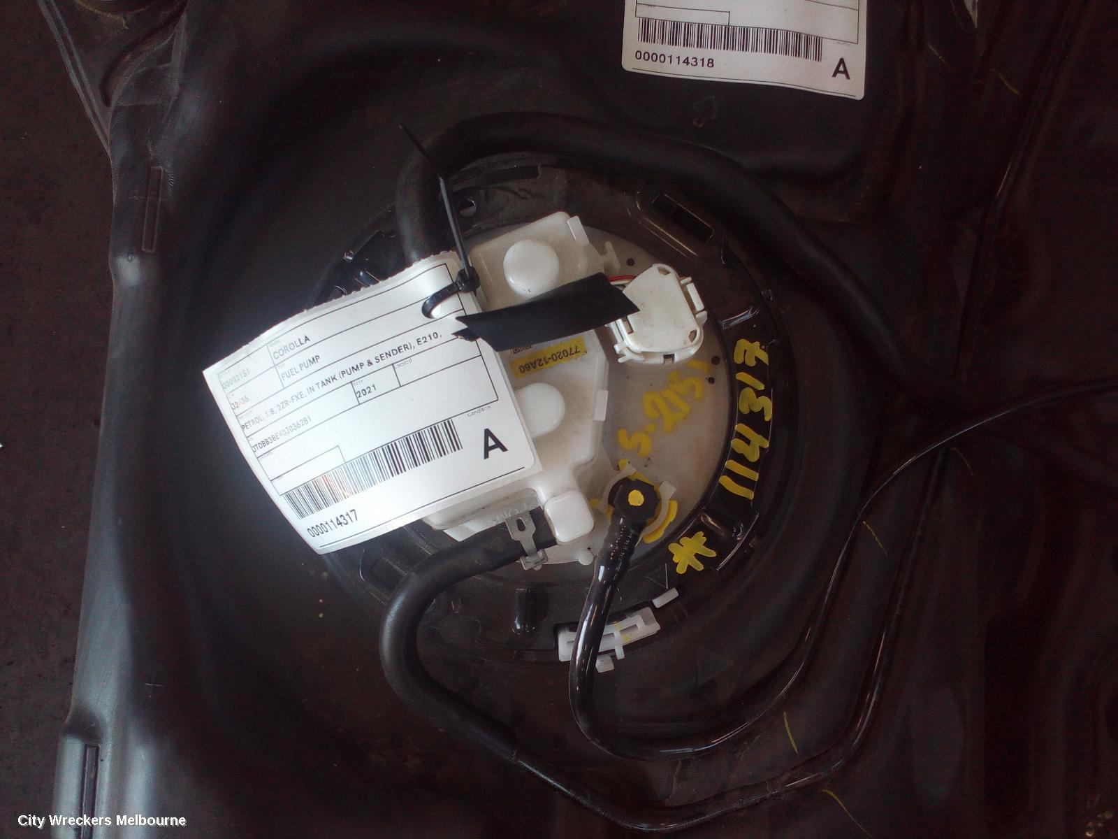 TOYOTA COROLLA FUEL PUMP, PETROL, 1.8, 2ZR-FXE, IN TANK (PUMP & SENDER), E210, 07/2018 ONWARDS