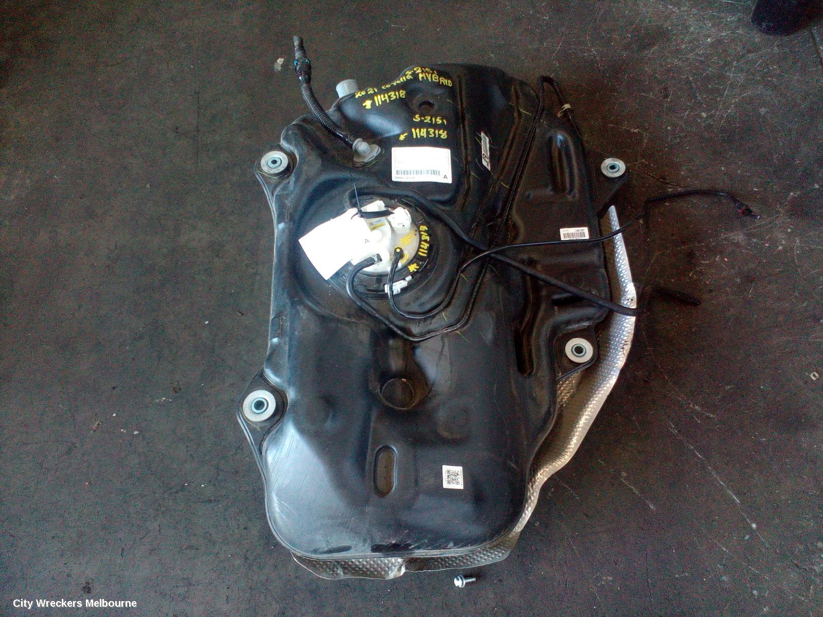 TOYOTA COROLLA FUEL TANK, ZWE211R, PETROL, HYBRID, 07/2018 ONWARDS