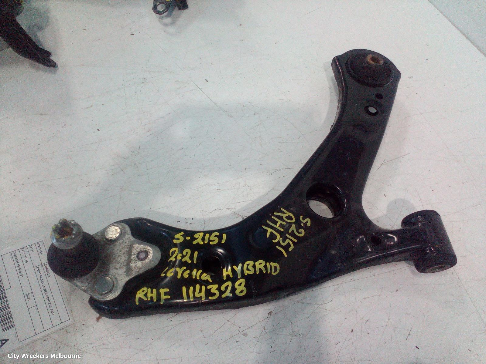 TOYOTA COROLLA RIGHT FRONT LOWER CONTROL ARM, E210, 07/2018 ONWARDS
