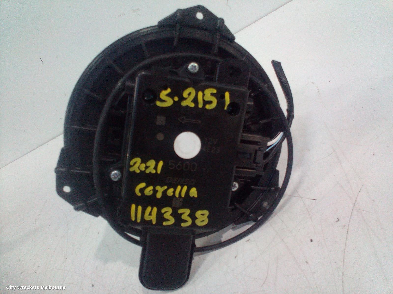 TOYOTA COROLLA HEATER FAN MOTOR, E210, 07/2018 ONWARDS
