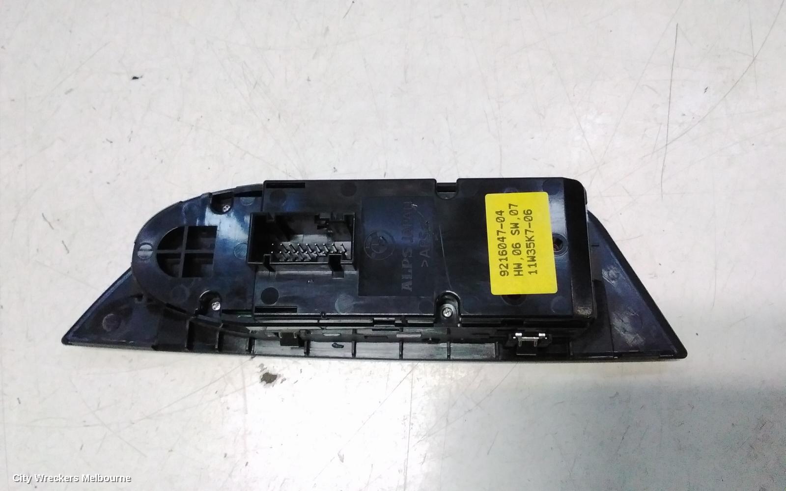BMW X1 PWR DR WIND SWITCH, RH FRONT (MASTER SWITCH), NON FOLDING SWITCH TYPE, E84, 04/2010 - 07/2015