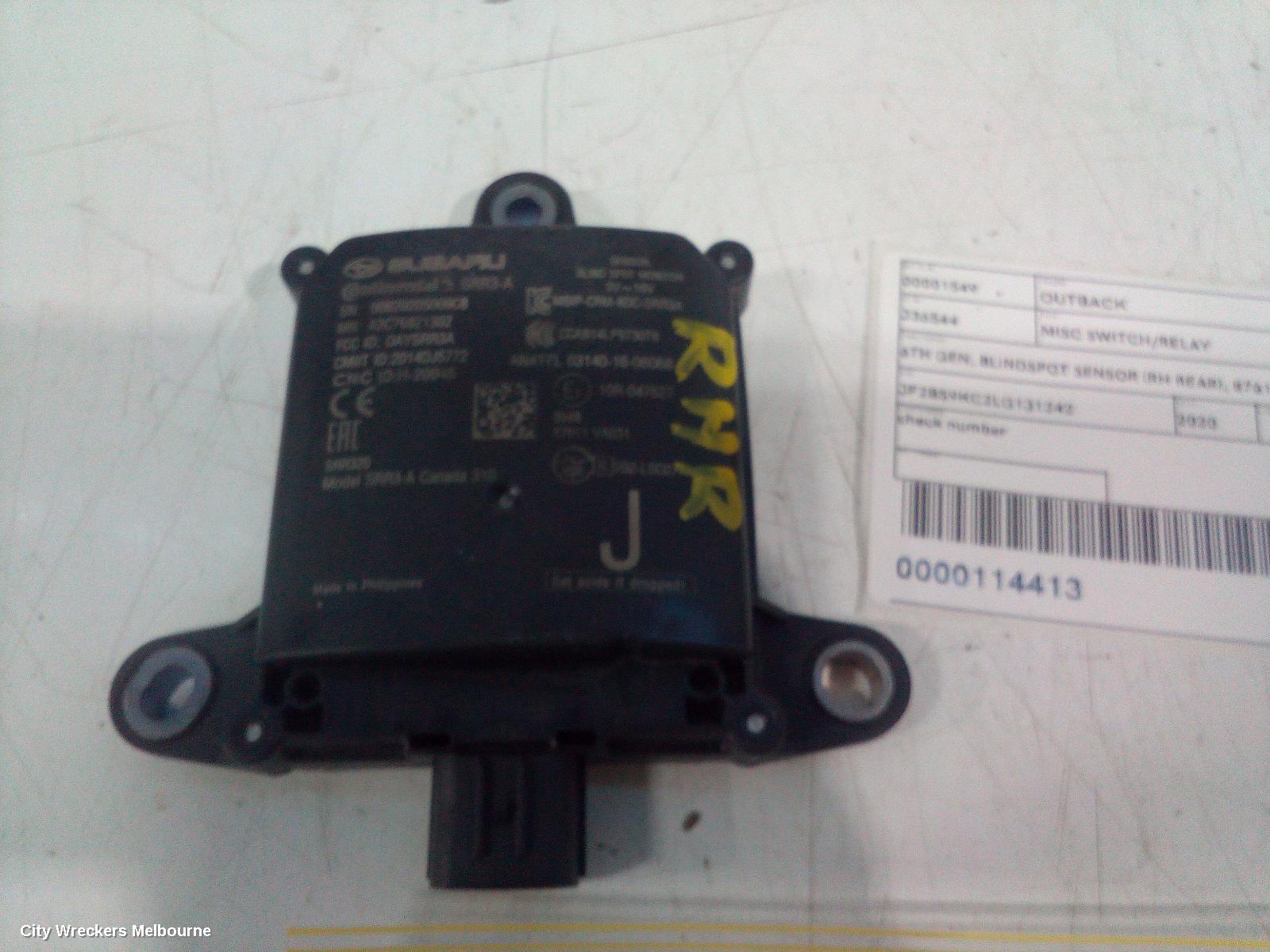 SUBARU OUTBACK REVERSE CAMERA, BLIND SPOT MONITOR SENSOR (RH REAR BEHIND BUMPER), 87611VA031, 6TH GEN, 08/2014 - 12/2020