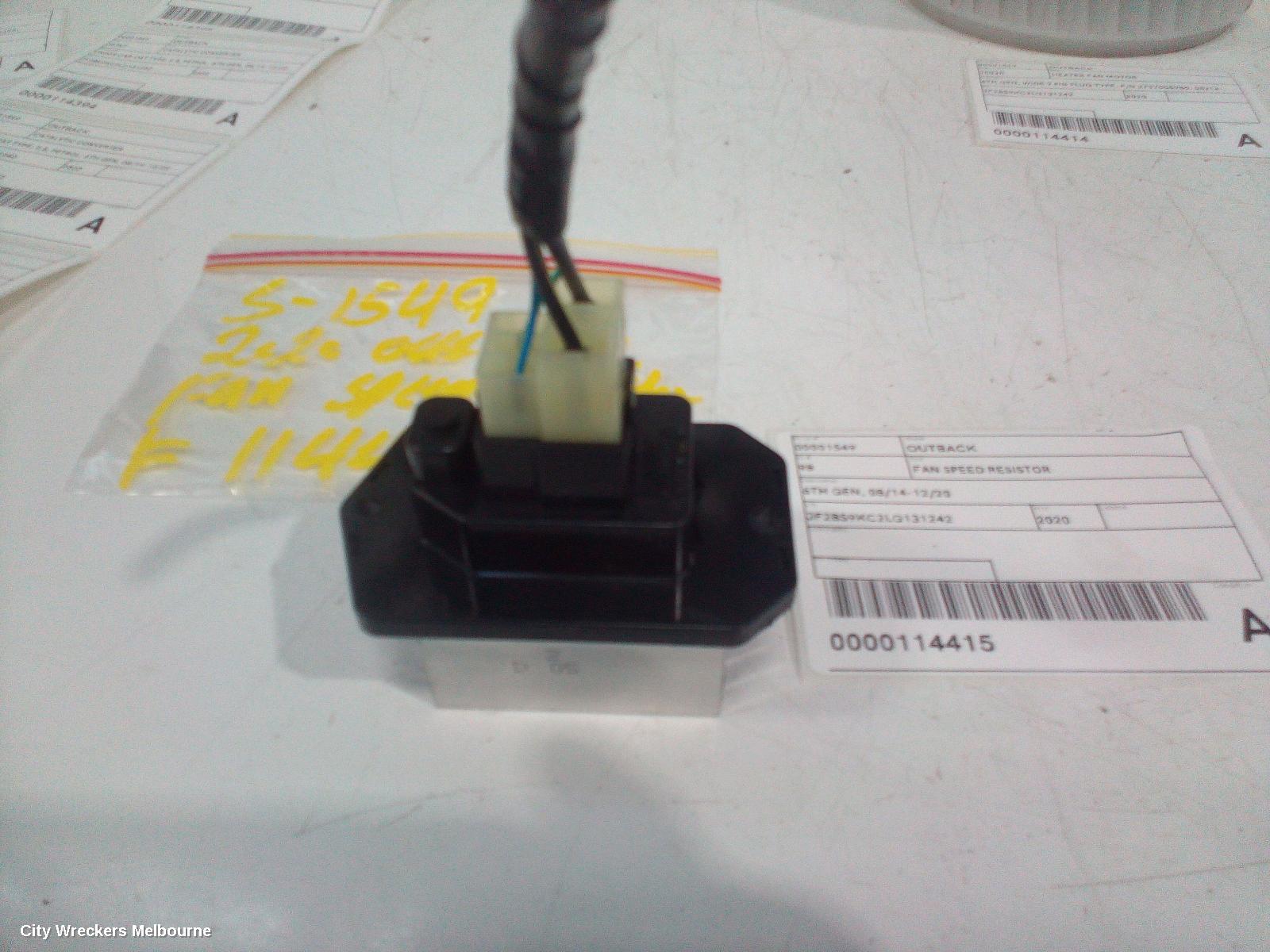 SUBARU OUTBACK FAN SPEED RESISTOR, 6TH GEN, 08/2014 - 12/2020