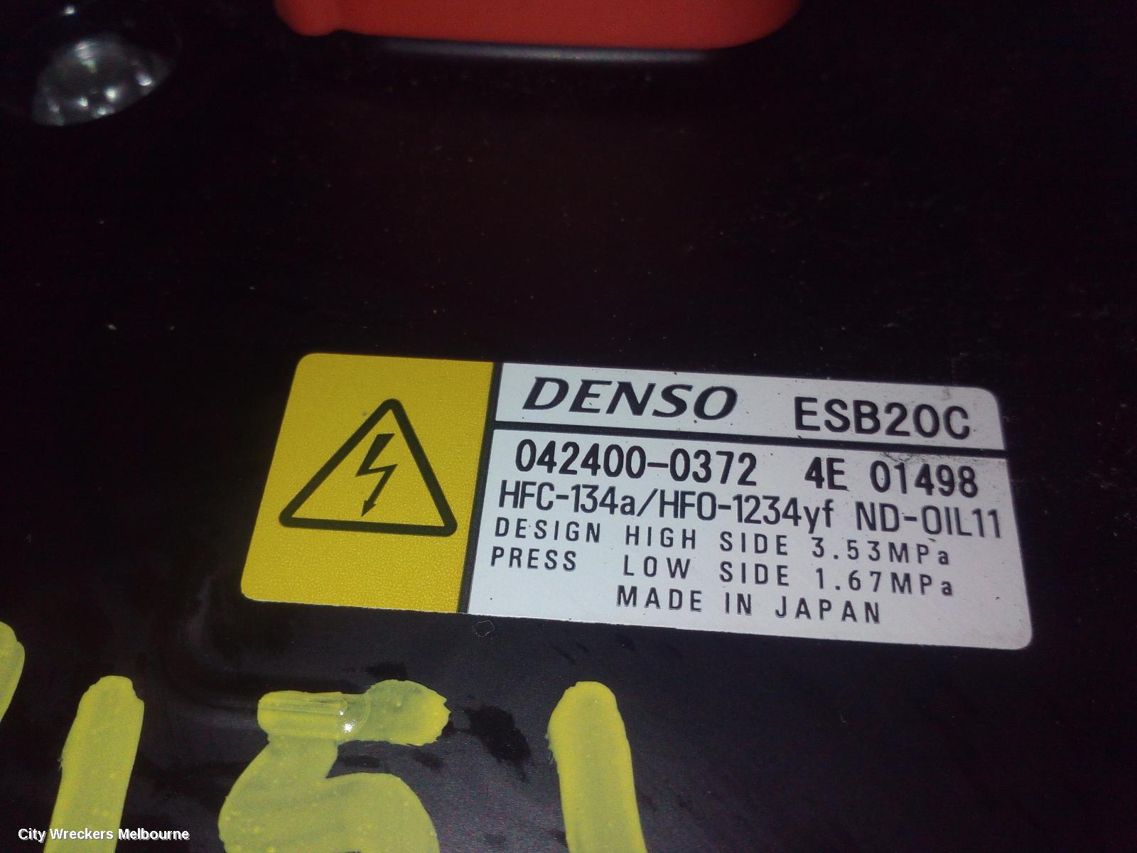 TOYOTA COROLLA A/C COMPRESSOR, ZWE211R, 1.8, PETROL, HYBRID, 2ZR-FXE, 07/2018 ONWARDS