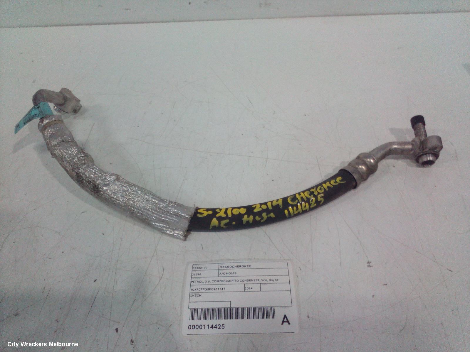 JEEP GRANDCHEROKEE A/C HOSES, PETROL, 3.6, COMPRESSOR TO CONDENSER, WK, 03/2013 - 09/2016