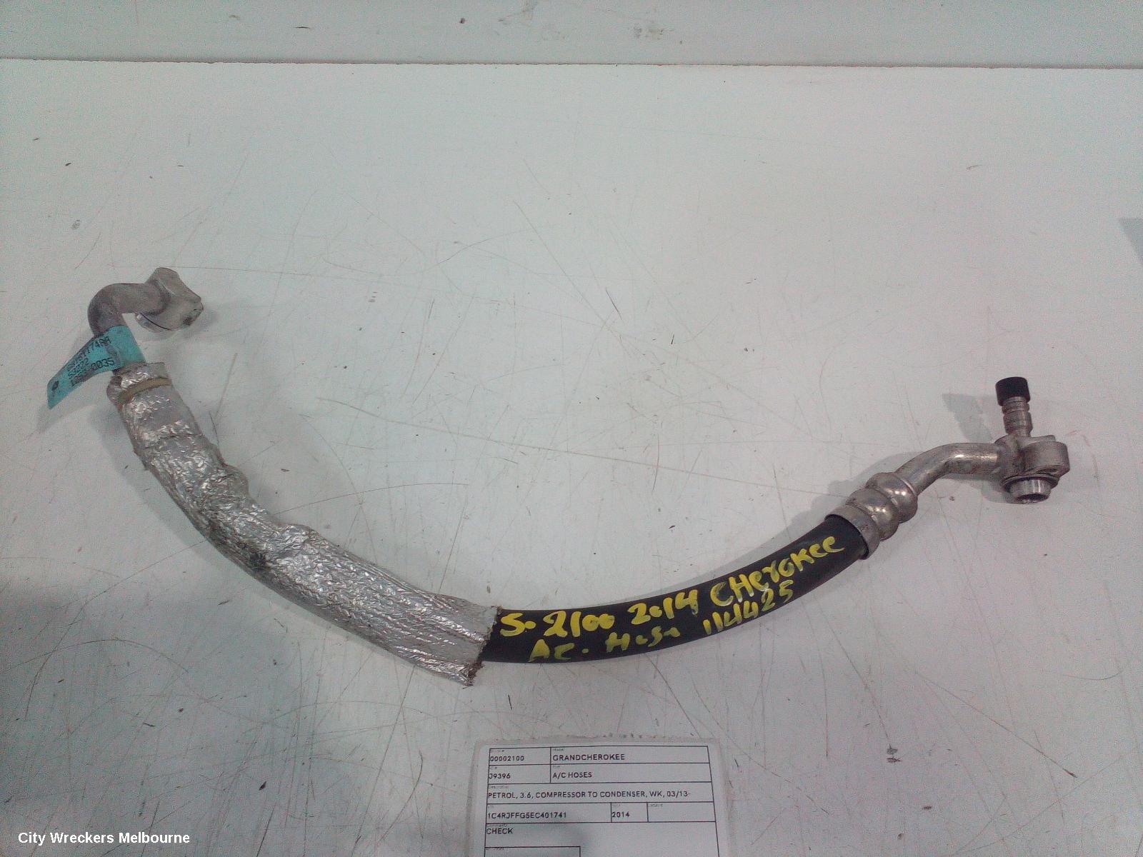 JEEP GRANDCHEROKEE A/C HOSES, PETROL, 3.6, COMPRESSOR TO CONDENSER, WK, 03/2013 - 09/2016