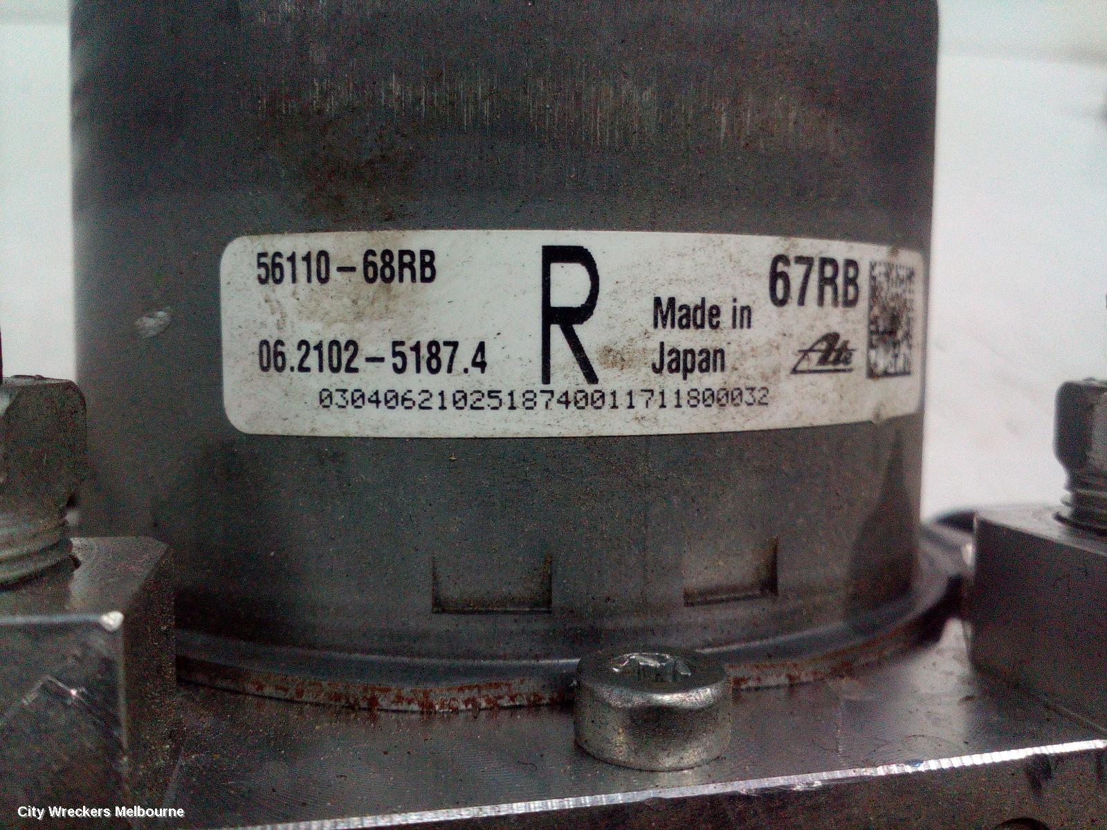 SUZUKI SWIFT ABS PUMP/MODULATOR, P/N 5611068RB, AZ, 04/2017 ONWARDS