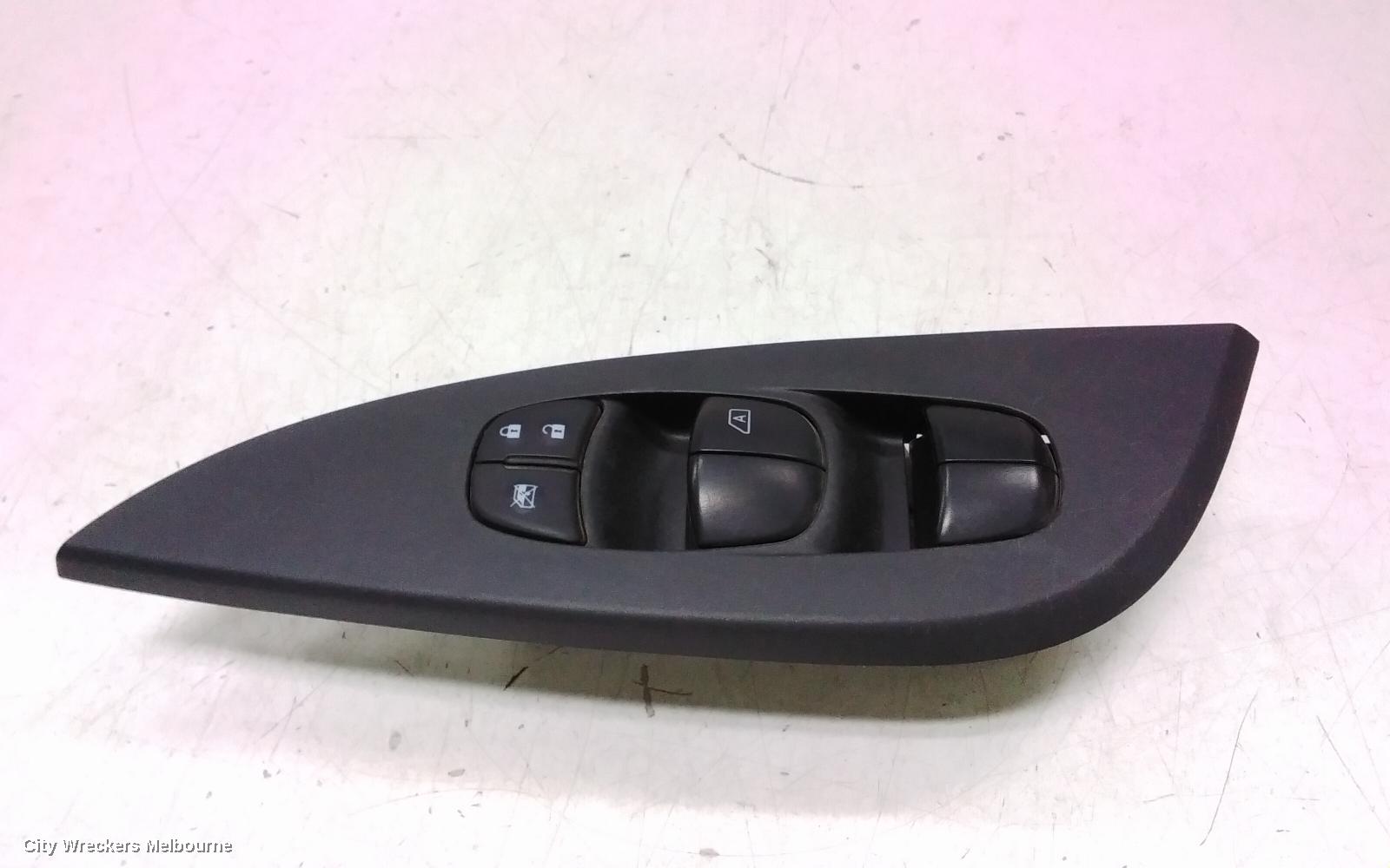 NISSAN PULSAR PWR DR WIND SWITCH, RH FRONT (MASTER SWITCH), HATCH, C12, 05/2013 - 12/2016