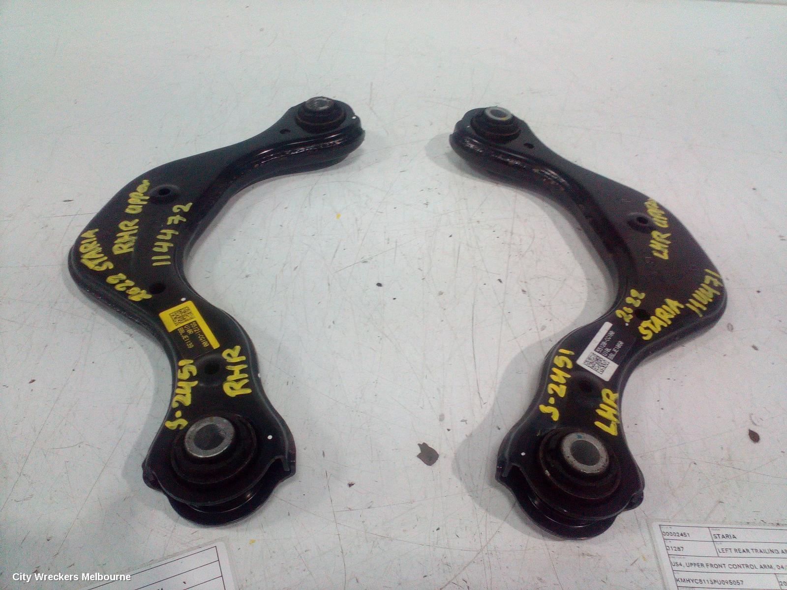 HYUNDAI STARIA RIGHT REAR TRAILING ARM, US4, UPPER FRONT CONTROL ARM, 04/2021 ONWARDS