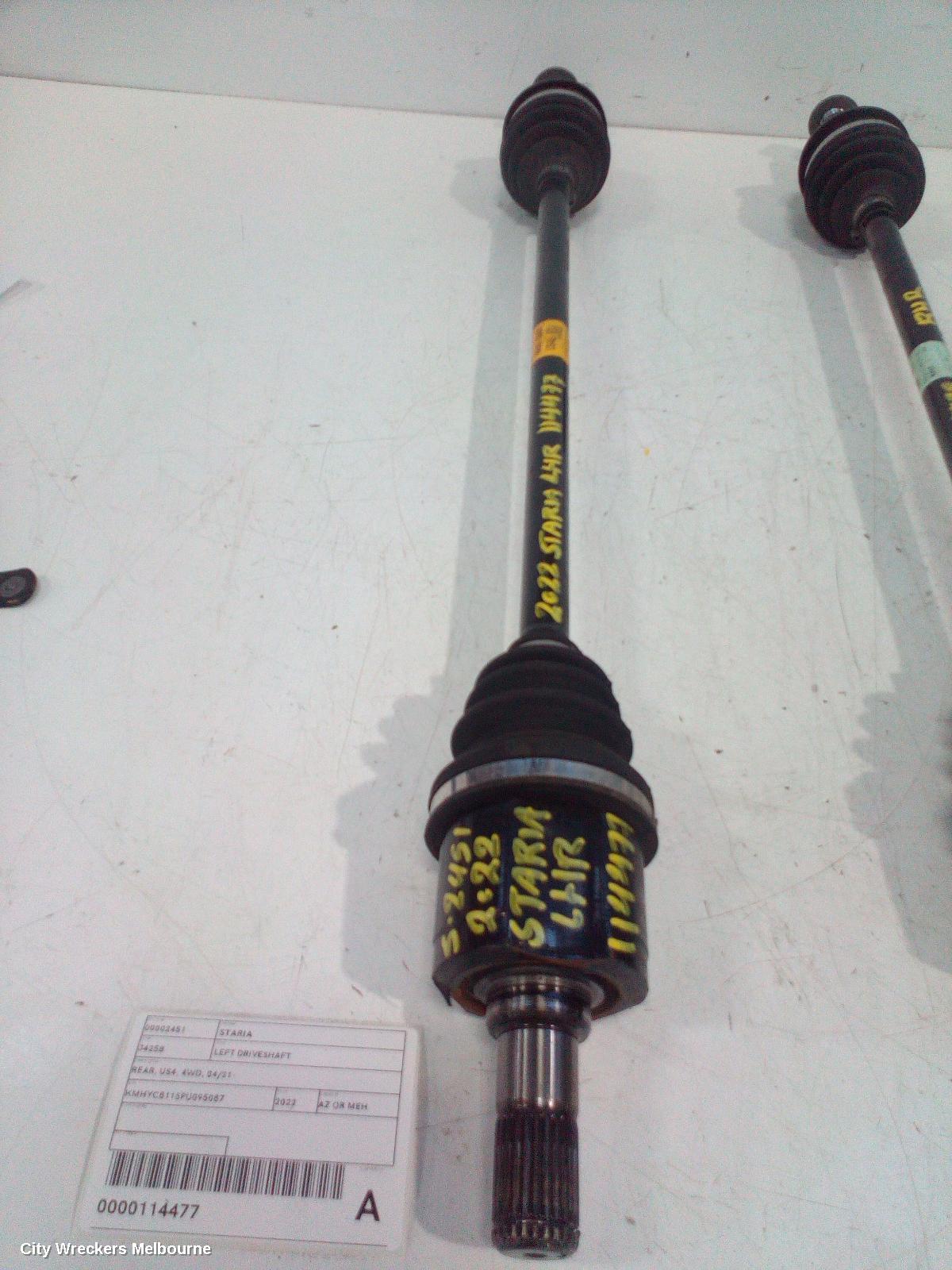 HYUNDAI STARIA LEFT DRIVESHAFT, REAR, US4, 4WD, 04/2021 ONWARDS