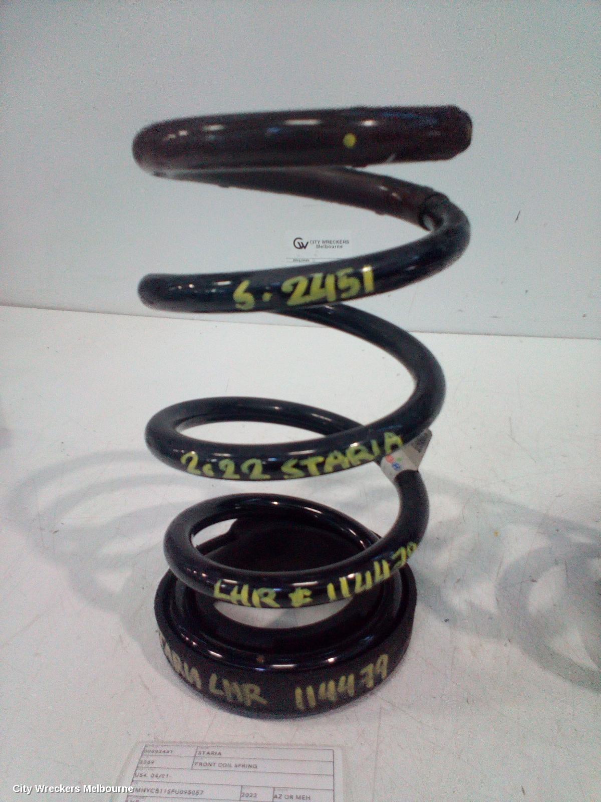 HYUNDAI STARIA FRONT COIL SPRING, US4, 04/2021 ONWARDS
