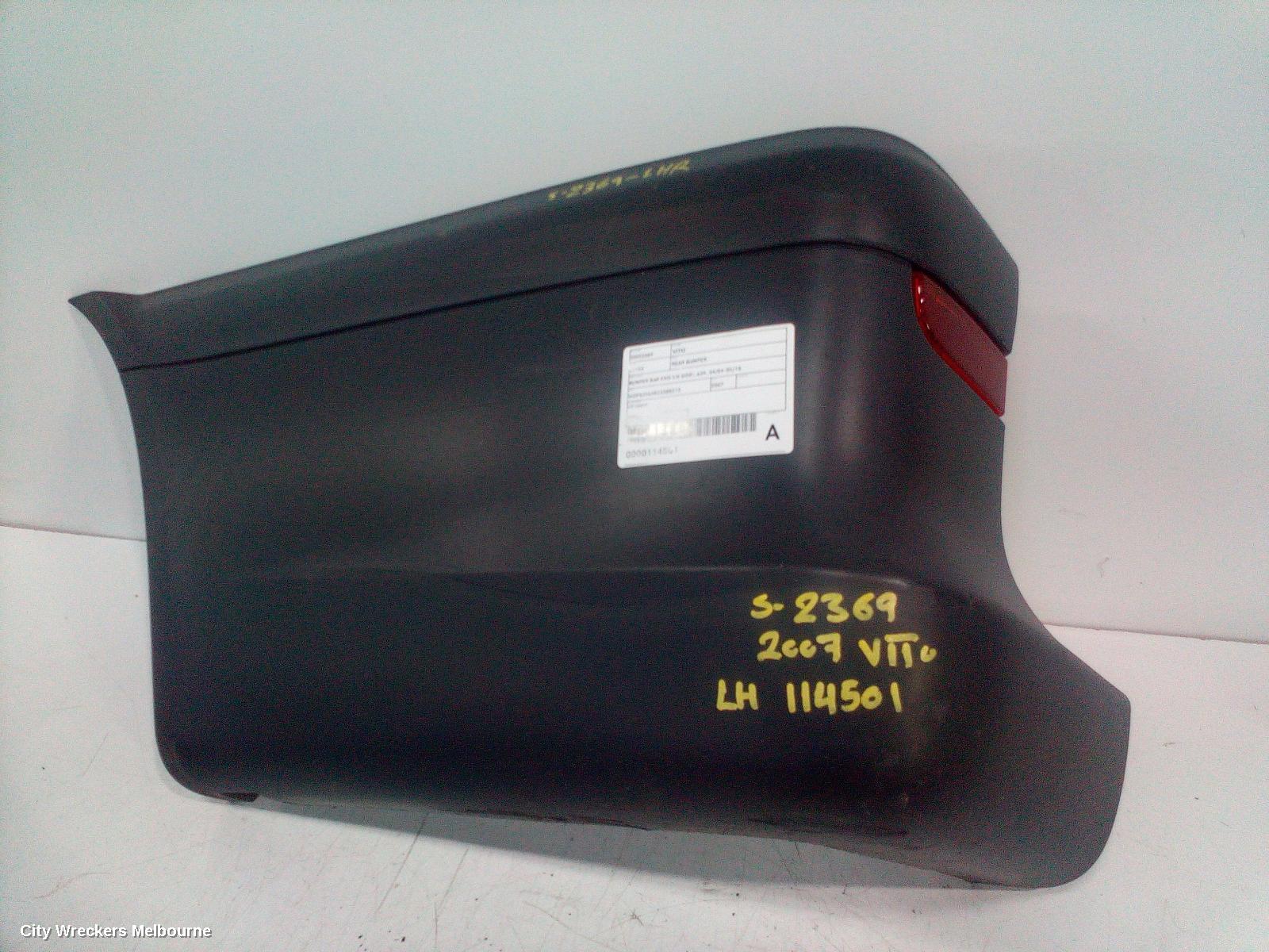 MERCEDES VITO REAR BUMPER, BUMPER BAR END (LH SIDE), 639, 04/2004 - 02/2015