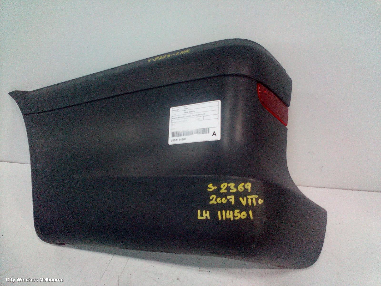 MERCEDES VITO REAR BUMPER, BUMPER BAR END (LH SIDE), 639, 04/2004 - 02/2015