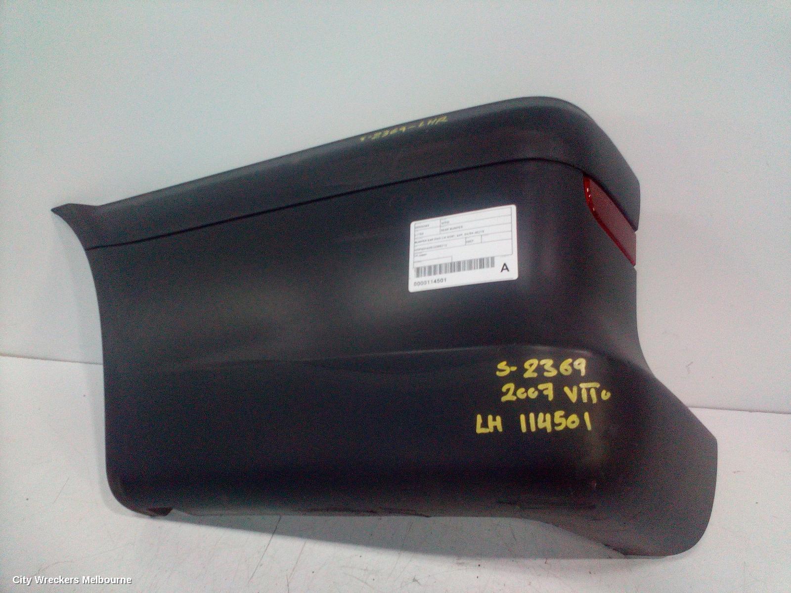 MERCEDES VITO REAR BUMPER, BUMPER BAR END (LH SIDE), 639, 04/2004 - 02/2015