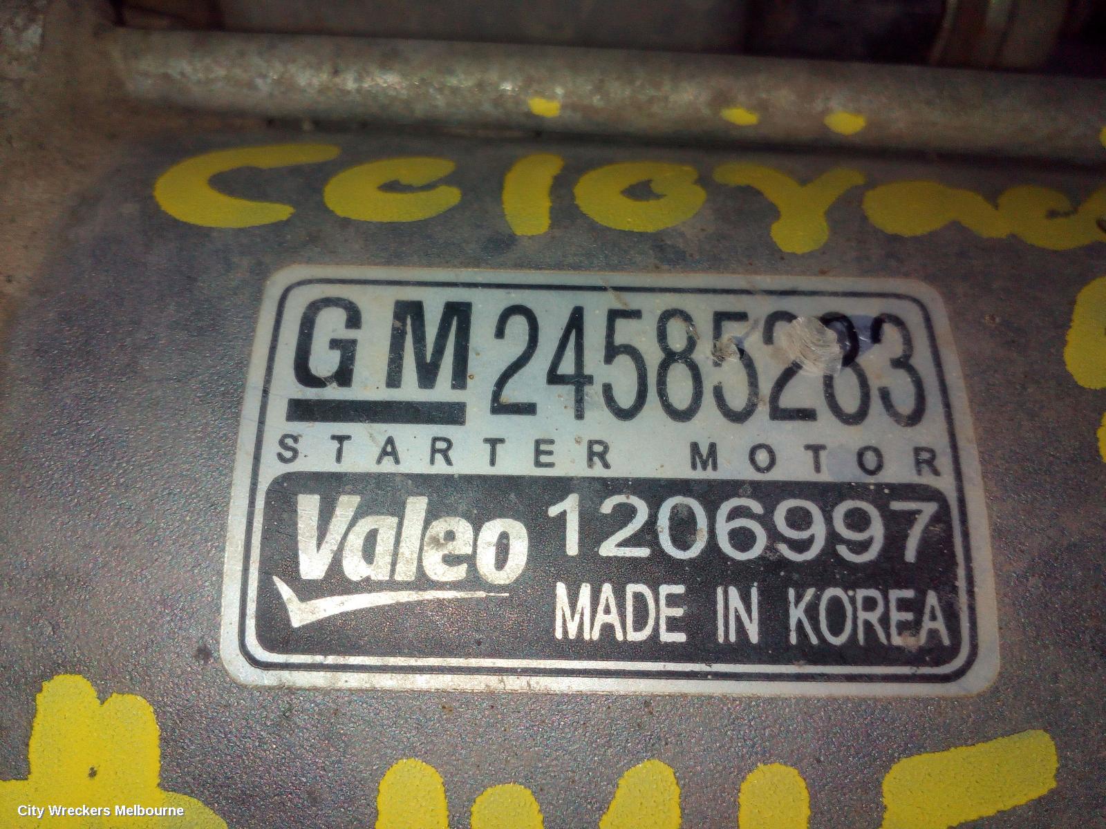 HOLDEN COLORADO STARTER, DIESEL, RG/RG7, 07/2016 - 12/2020