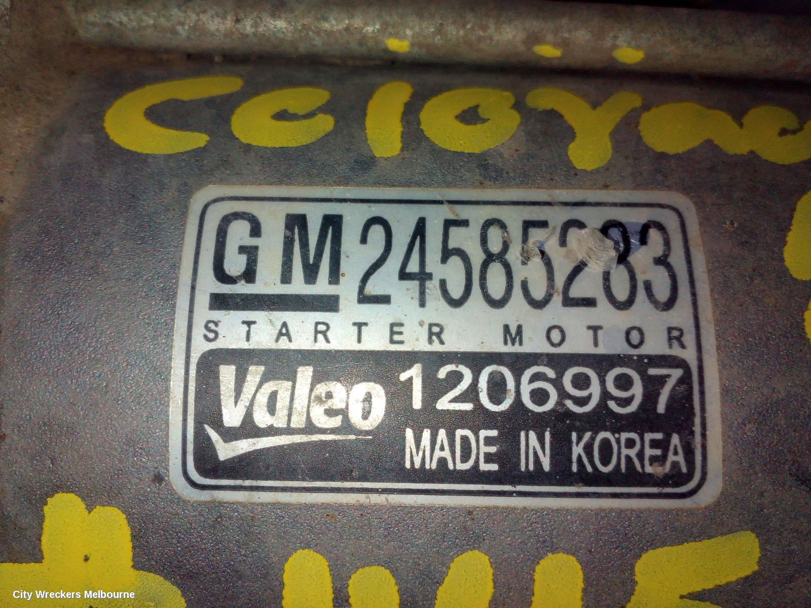 HOLDEN COLORADO STARTER, DIESEL, RG/RG7, 07/2016 - 12/2020