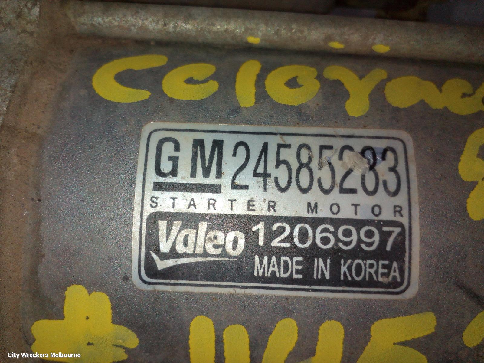 HOLDEN COLORADO STARTER, DIESEL, RG/RG7, 07/2016 - 12/2020