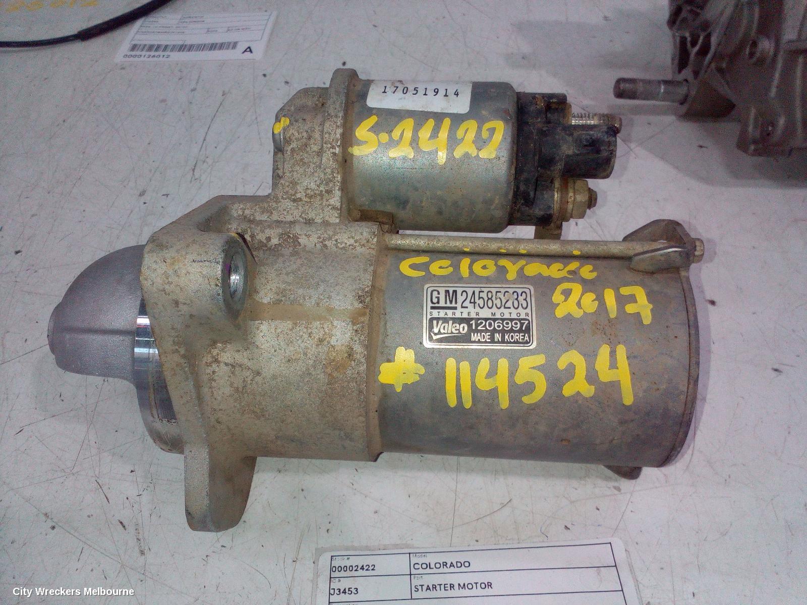 HOLDEN COLORADO STARTER, DIESEL, RG/RG7, 07/2016 - 12/2020