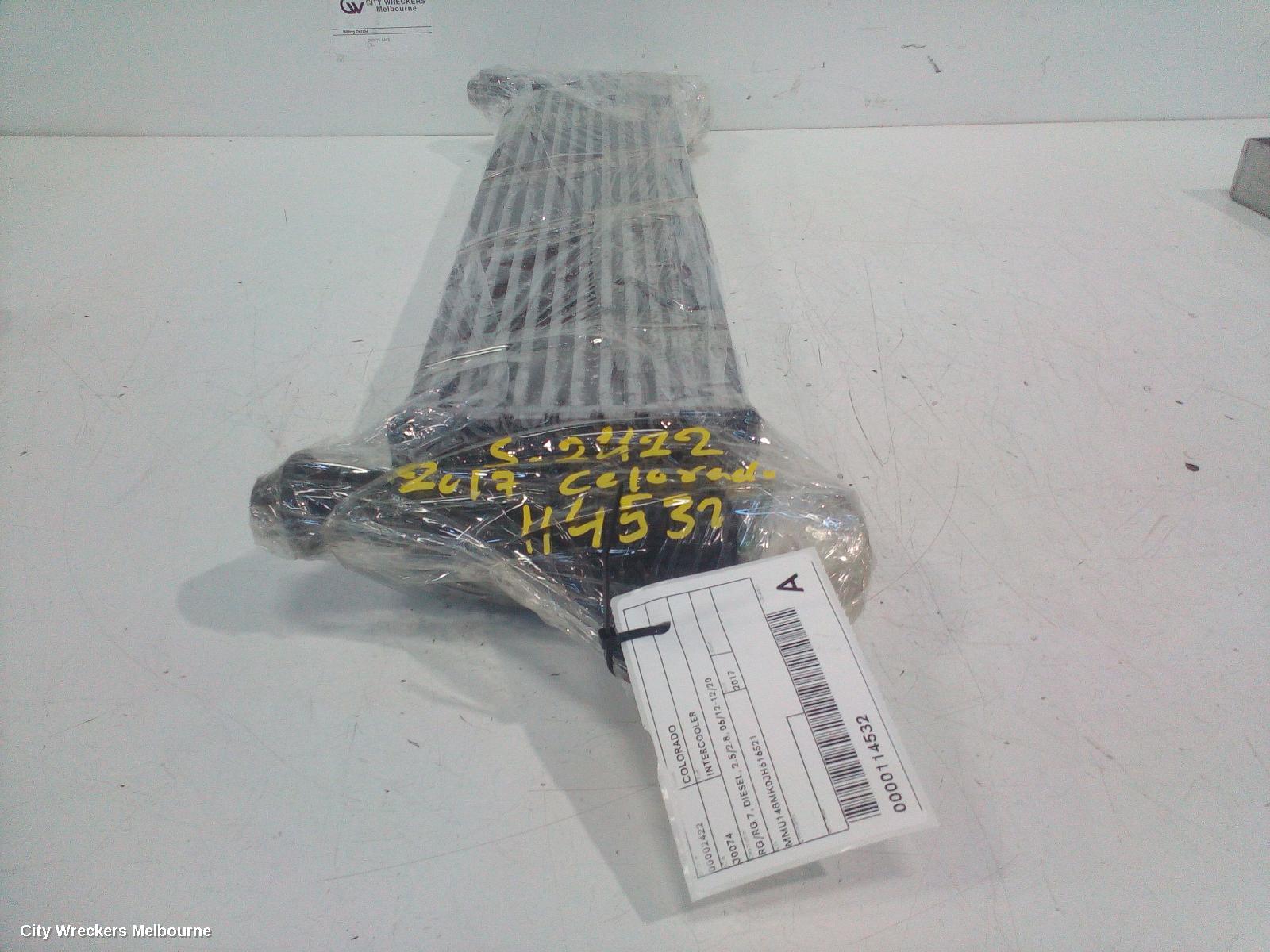 HOLDEN COLORADO INTERCOOLER, RG/RG 7, DIESEL, 2.5/2.8, 06/2012 - 12/2020