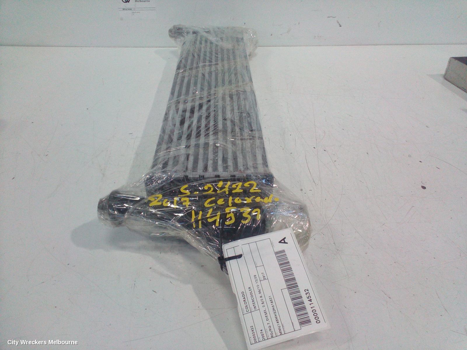HOLDEN COLORADO INTERCOOLER, RG/RG 7, DIESEL, 2.5/2.8, 06/2012 - 12/2020